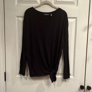 AnyBody brand size S pullover long sleeve top with tie at waist
